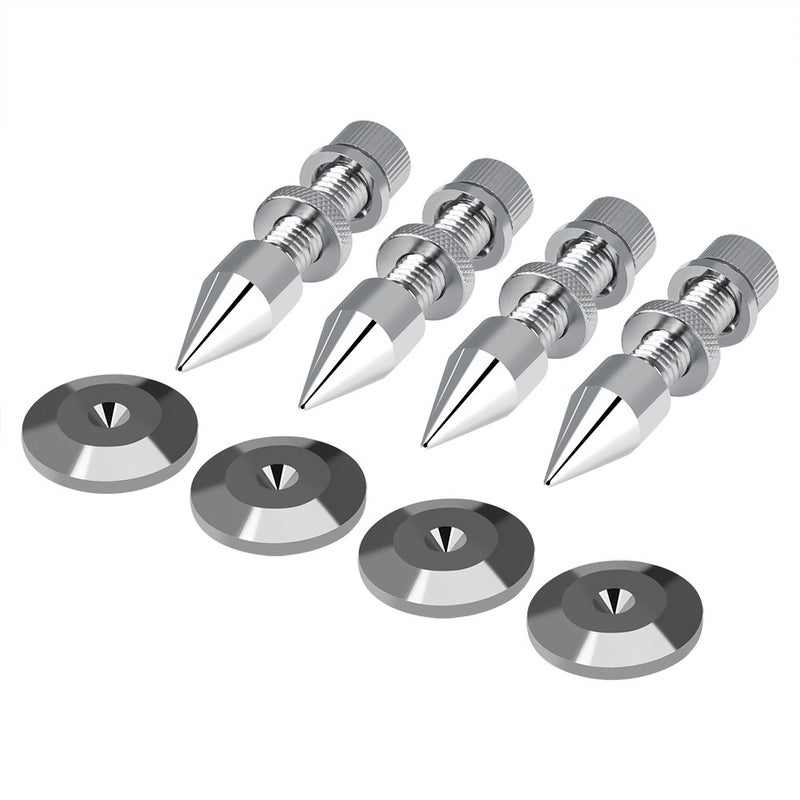 ZERONE 4 Pcs Speaker Spike Isolation Spikes Stand Foot HiFi Speaker Shockproof Cone Base Pads for Speaker Frame, Amplifier, CD DVD Player - Image 2